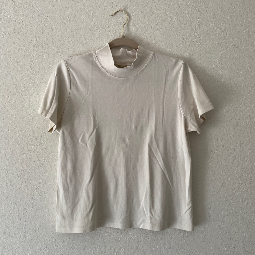 L.L. Bean mock neck tee